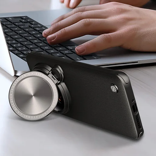 Nillkin CamShield Prop Leather Mágneses tok Xiaomi 14 Ultra - fekete - 10