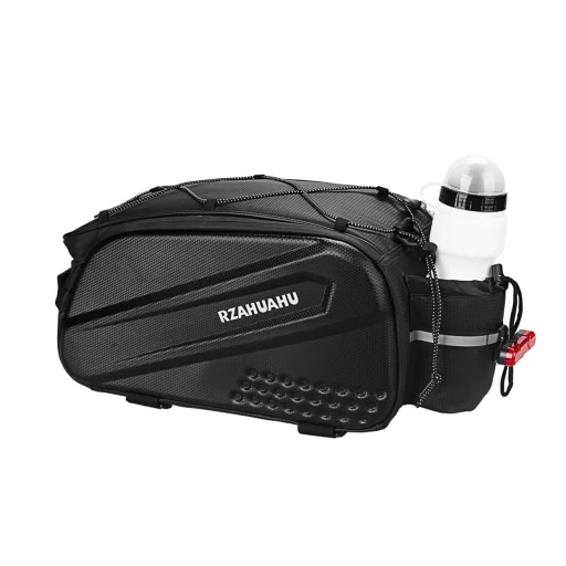 WYA36Y7S Biciklis csomagtartó táska hosszú pánttal és bővíthető oldalzsebekkel - Fekete - 9