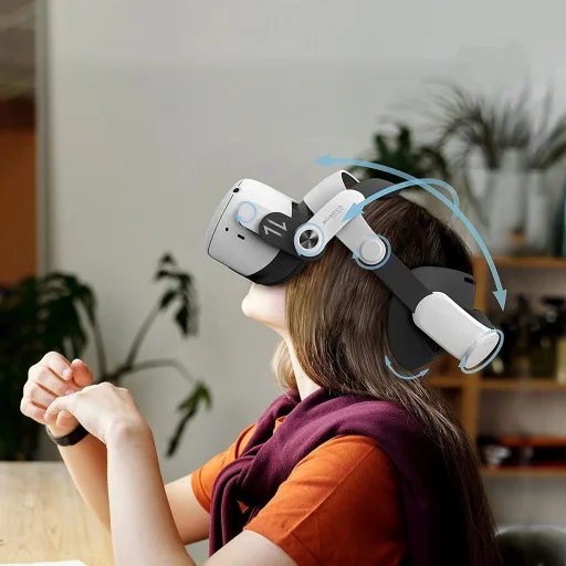 BoboVR M2+ tehermentesítő pánt Meta Quest 2 VR szemüveghez - fehér és fekete - 6