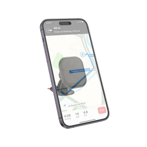 HOCO mágneses autós telefontartó a középkonzolra H30 fekete - 3