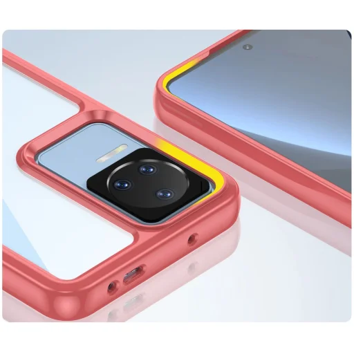 Outer Space tok Xiaomi Poco F4 5G tok rugalmassággal rendelkező kerettel piros - 6