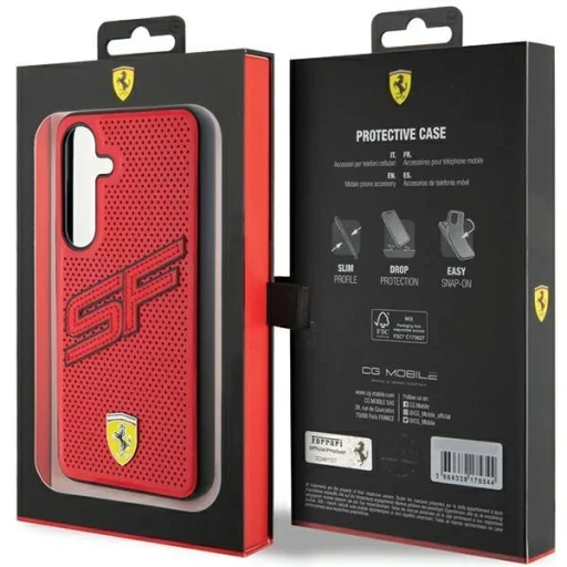 Ferrari Big SF Perforated tok Samsung Galaxy S24 Plus - piros - 8