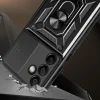 Páncélos hibrid páncél kameravédős és fém gyűrűs Samsung Galaxy S24 FE fekete tok thumbnail