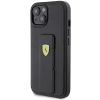 Ferrari Grip Stand Metal Logo tok iPhone 15 - fekete thumbnail