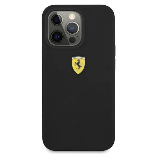 Ferrari FESSIHCP13LBK iPhone 13 Pro / 13 6.1" fekete/fekete keménytok szilikon tok - 3