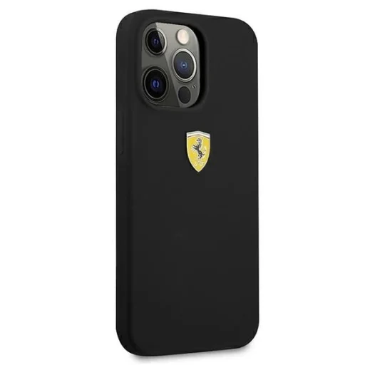 Ferrari FESSIHCP13LBK iPhone 13 Pro / 13 6.1" fekete/fekete keménytok szilikon tok - 4