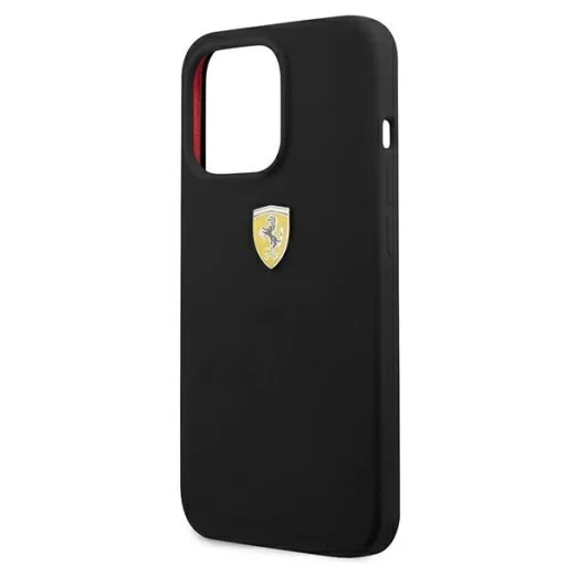 Ferrari FESSIHCP13LBK iPhone 13 Pro / 13 6.1" fekete/fekete keménytok szilikon tok - 6