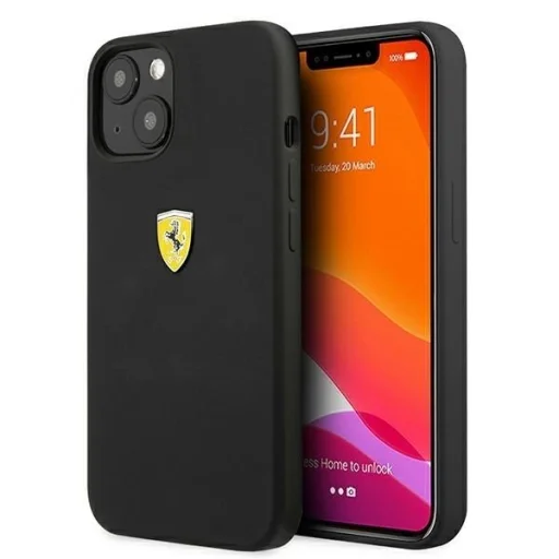 Ferrari FESSIHCP13MBK iPhone 13 6.1" fekete/fekete szilikon tok - 1