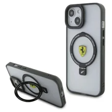 Ferrari FEHMP15SUSCAH iPhone 15 6.1" átlátszó kemény tok Ring Stand 2023 Kollekció MagSafe tok
