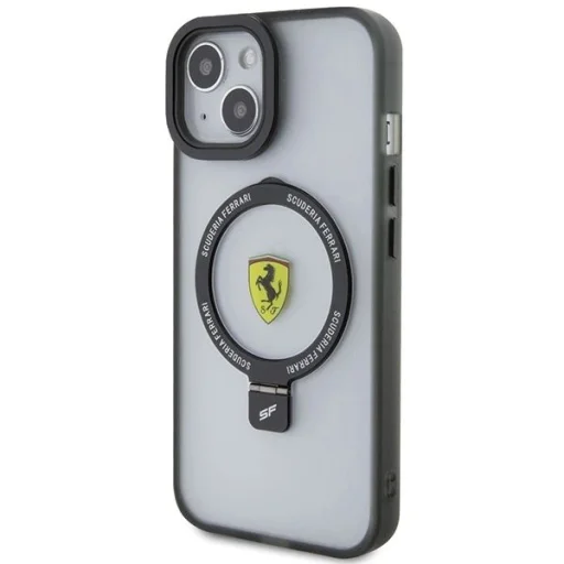 Ferrari FEHMP15SUSCAH iPhone 15 6.1" átlátszó kemény tok Ring Stand 2023 Kollekció MagSafe tok - 2