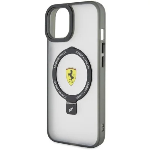 Ferrari FEHMP15SUSCAH iPhone 15 6.1" átlátszó kemény tok Ring Stand 2023 Kollekció MagSafe tok - 6