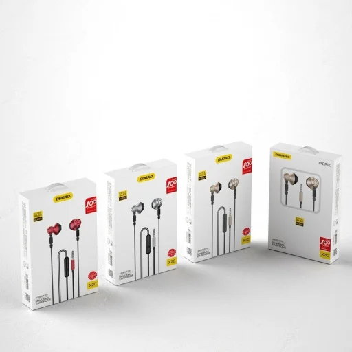 Dudao Metal Vezetékes Fülhallgató 3.5mm Mini Jack Szürke (X2C-Gray) - 5