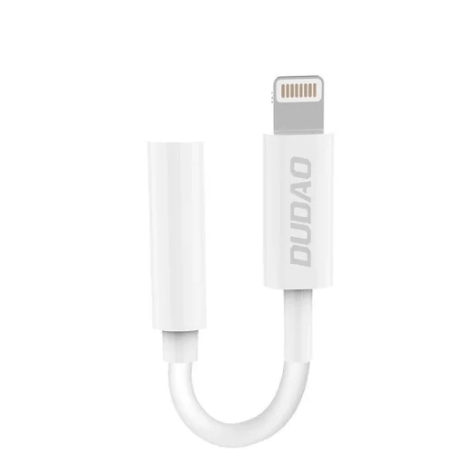Dudao hang átalakító fejhallgató adapter Lightning csatlakozóról 3,5 mm-es mini jack csatlakozóra fehér (L16i fehér) - 1