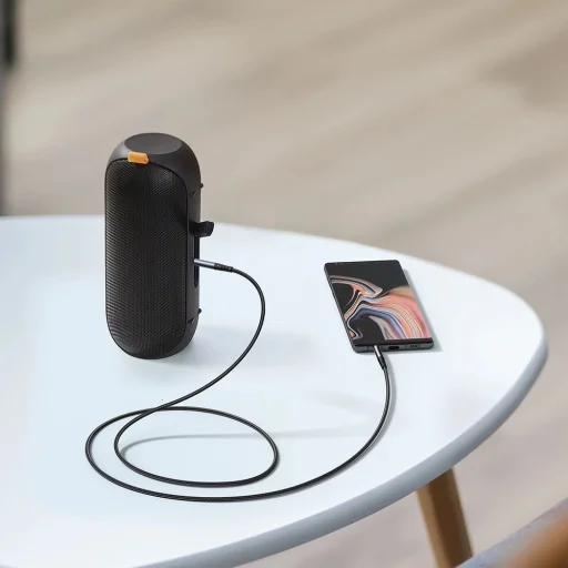 Joyroom sztereó audiokábel AUX 3.5 mm minijack 1,2 m fekete (SY-A08) - 8