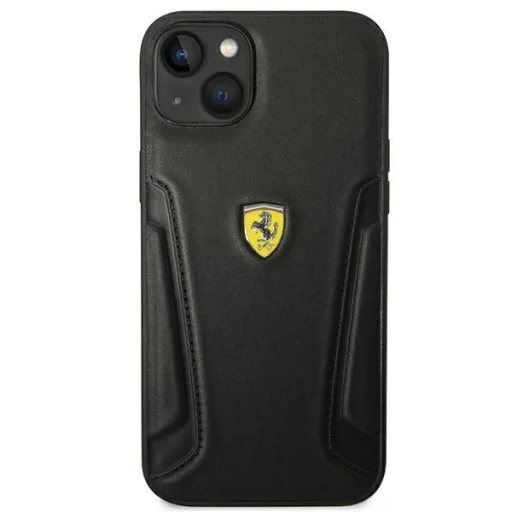 Ferrari FEHCP14MRBUK iPhone 14 Plus 6.7" fekete/fekete kemény tok Bőr Nyomat Oldalak tok - 3