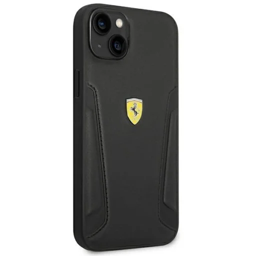 Ferrari FEHCP14MRBUK iPhone 14 Plus 6.7" fekete/fekete kemény tok Bőr Nyomat Oldalak tok - 4