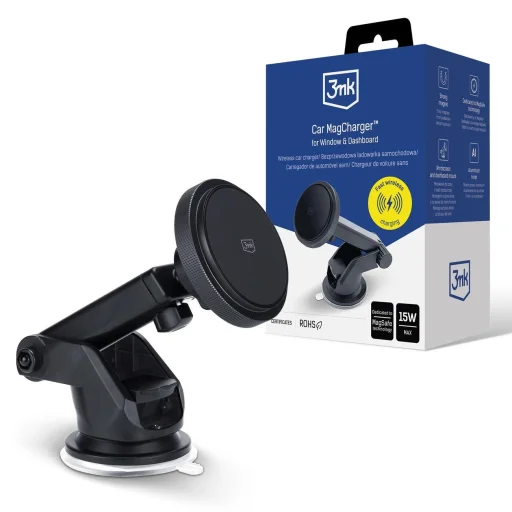 3mk Car MagCharger autós tartó szélvédőre és műszerfalra - 1