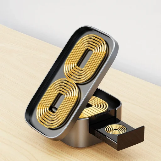 Dudao A11Pro+ 15W-os 3 az 1-ben töltőállomás Telefonhoz/Okosórához/Fejhallgatóhoz - Fekete - 8