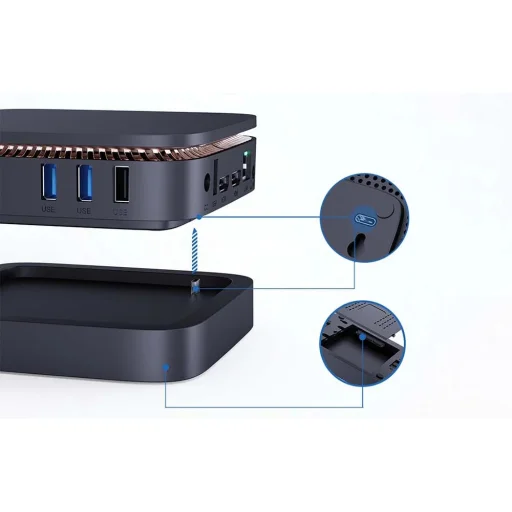 MINI PC AceMagic AK1 plus Intel N95 16GB RAM+512GB fekete - 7