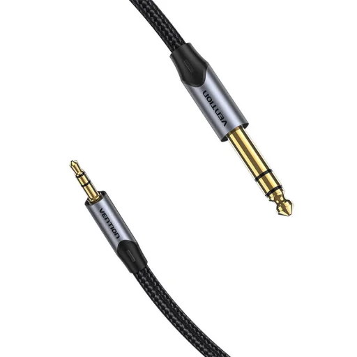 Vention BAUHJ 3.5mm TRS Jack - 6.35mm Jack Audio Kábel, 5m, Szürke - 3