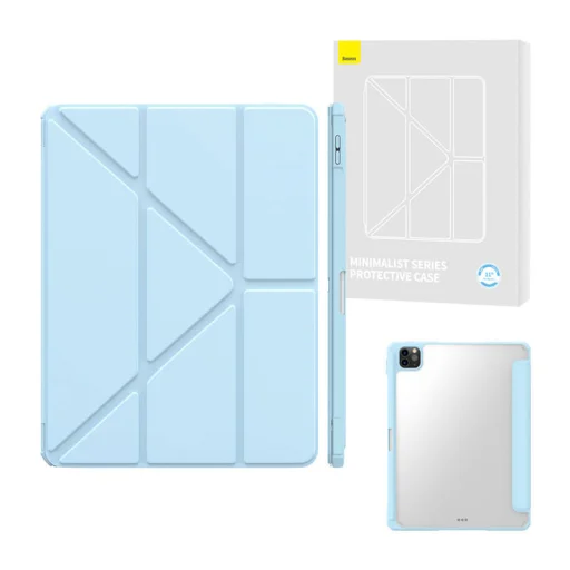 Baseus Minimalist sorozat iPad Pro fliptok (2018/2020/2021/2022) 11" (kék) tok - 1