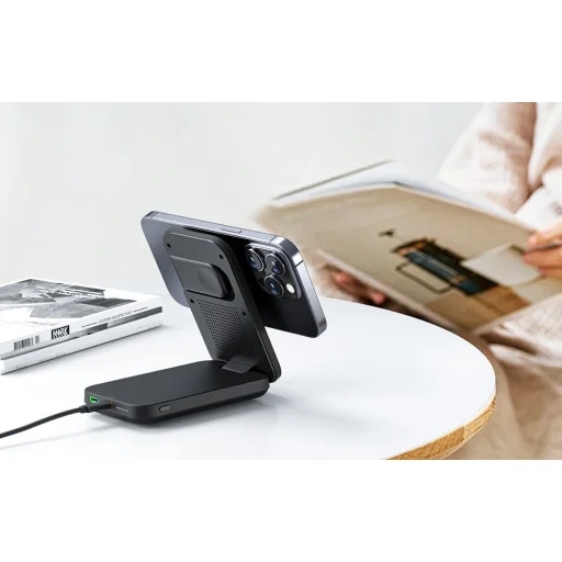 3 az 1-ben magsafe töltőállomás Choetech B750 10000mAh Qi2 (fekete) - 9