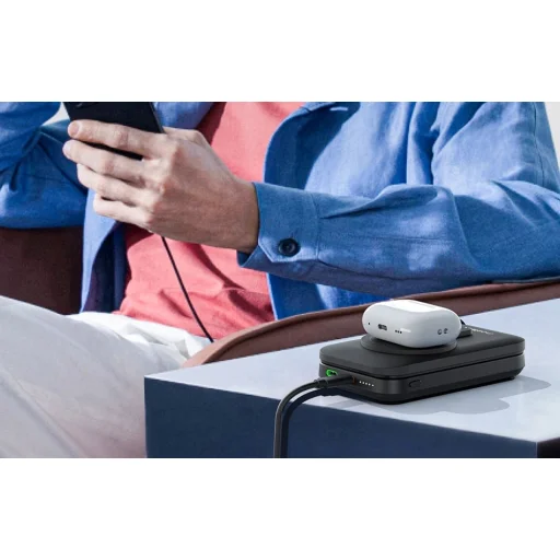 3 az 1-ben magsafe töltőállomás Choetech B750 10000mAh Qi2 (fekete) - 6