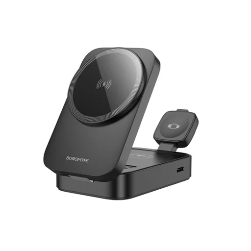 Borofone vezeték nélküli Magsafe töltő BQ38 Sharp 3 az 1-ben 15W fekete - 2