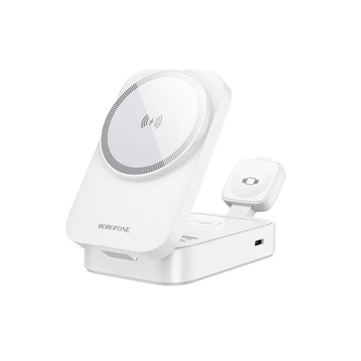 Borofone vezeték nélküli Magsafe töltő BQ38 Sharp 3 az 1-ben 15W fehér - 2