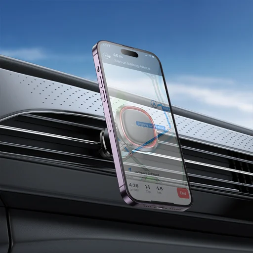 Borofone autós tartó BH124 Roman mágneses szellőzőrácsra fekete-piros - 7