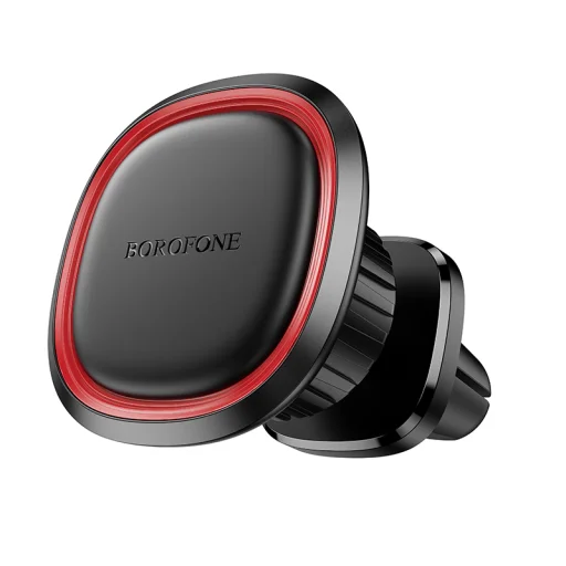 Borofone autós tartó BH124 Roman mágneses szellőzőrácsra fekete-piros - 1