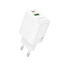 Borofone fali töltő BN29 Fuente - USB + Type C - QC 3.0 PD 30W fehér