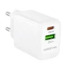 Borofone fali töltő BN27 Fuente - USB + Type C - QC 3.0 PD 20W fehér thumbnail