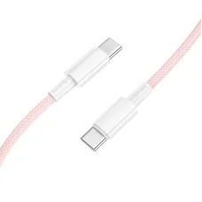 Borofone Kábel BX117 Source - Type C to Type C - PD 60W 3A 1 méter rózsaszín