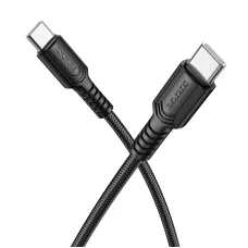 Borofone Kábel BX116 Certain - Type C to Type C - PD 60W 3A 1 méter fekete