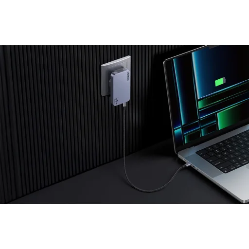 Ugreen Nexode Pro 65W lapos fali töltő, GaN, 2x USB-C + USB - 6