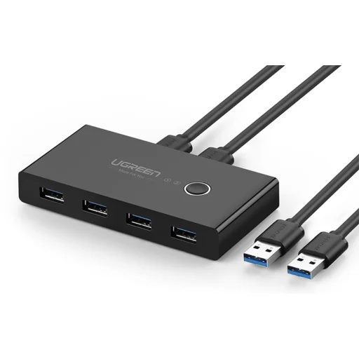 UGREEN 30768B Kapcsolódoboz, USB 3.0 (fekete), adapter - 2
