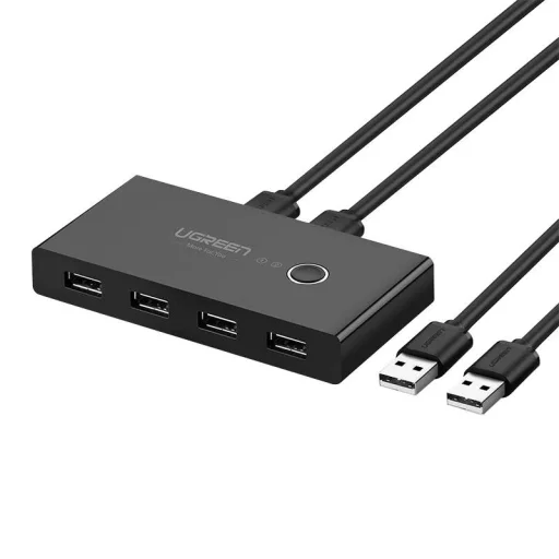 UGREEN 30768B Kapcsolódoboz, USB 3.0 (fekete), adapter - 1