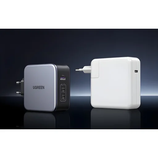 Ugreen Nexode 140W C289, GaN, 2x USB-C, USB hálózati töltő (fekete) + USB-C 2m kábel - 6
