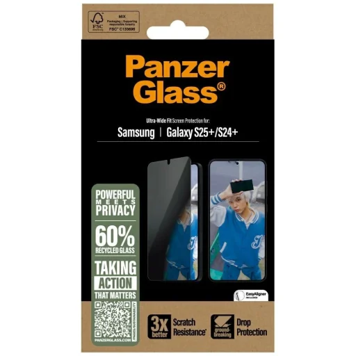 PanzerGlass Ultra-Wide Fit Privacy Üvegfólia Samsung Galaxy S25+ készülékhez - 4