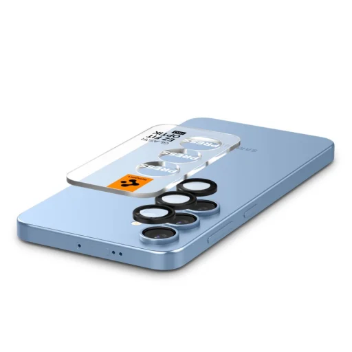 Spigen Optik Pro Glas.tr "Ez Fit" HD Kamera Protector 2-csomag Galaxy S25+ Plus Fekete üvegfólia - 5