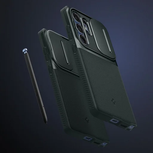  Galaxy S25 Ultra Méregzöld Spigen Optik Armor tok - 12