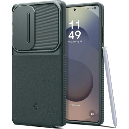  Galaxy S25 Ultra Méregzöld Spigen Optik Armor tok - 1