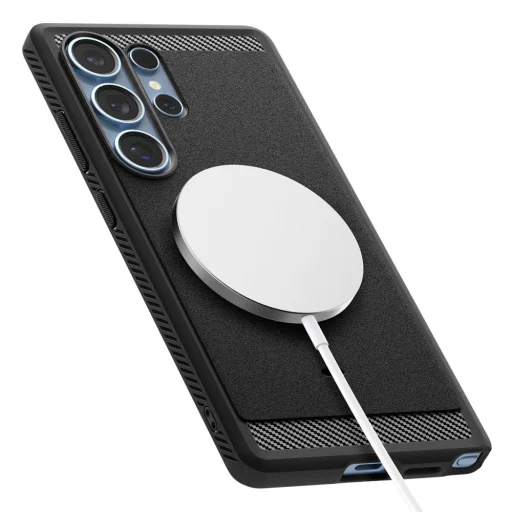 Samsung Galaxy S25 Ultra Spigen Rugged Armor Mag Magsafe Matt Fekete tok - 10