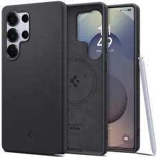  Galaxy S25 Ultra Fekete Spigen Silicone Fit Mag Magsafe tok