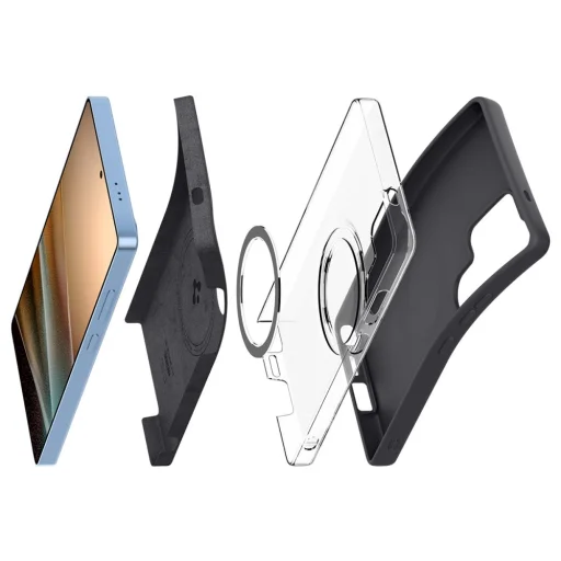  Galaxy S25 Ultra Fekete Spigen Silicone Fit Mag Magsafe tok - 14