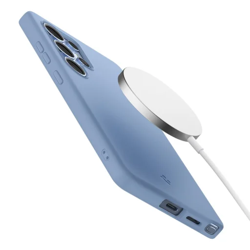 Spigen Silicone Fit Mag Magsafe Galaxy S25 Ultra Sapphire Blue - 9