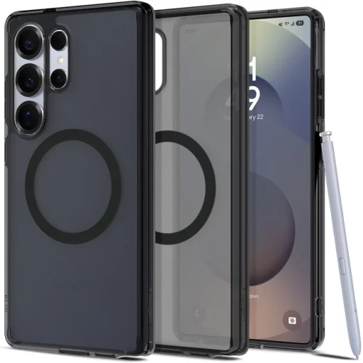  Galaxy S25 Ultra Fagyos Fekete Spigen Ultra Hybrid Mag Magsafe Tok - 1