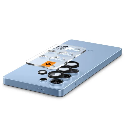 Spigen Optik Pro Hd Glas.tr "Ez Fit" kamera védő 2-csomag Samsung Galaxy S25 Ultra fekete üvegfólia - 5