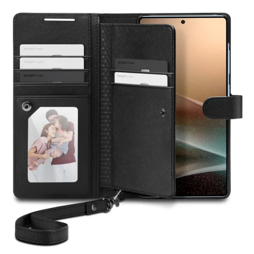 Galaxy S25 Ultra Spigen Wallet ”S” fekete tok - 2